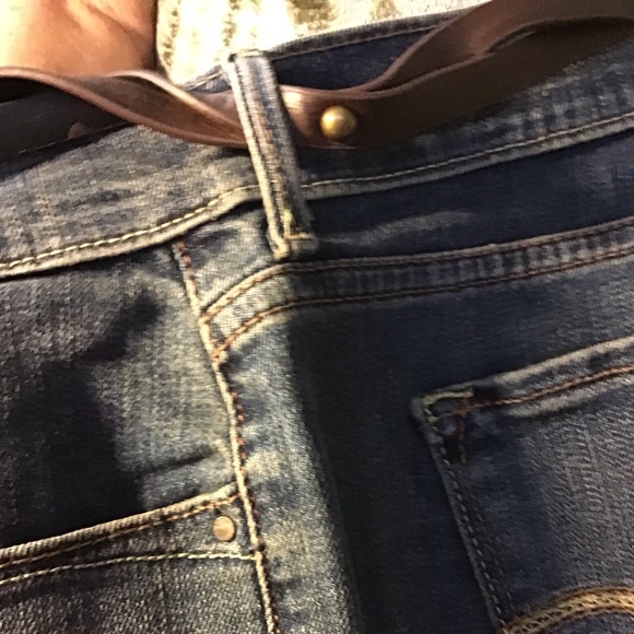 LEVI 5 pocket CAPRI jeans, Sz 10, blue, Peddle Pushers, ..includes belt, NWOT - Picture 6 of 8